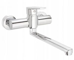 DEANTE Bateria kuchenna ścienna Tubo, chrom