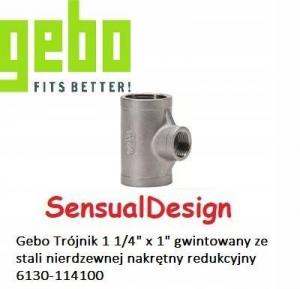 Trójnik gwintowany ze stali nierdzewnej nakrętny redukcyjny 1 1/4 x 1