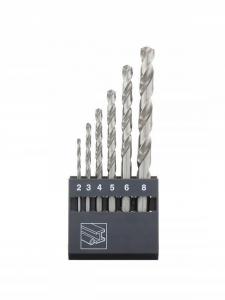 Zestaw wierteł HSS-Co DIN 338 kobaltowych, 6 szt, fi 2-3-4-5-6-8mm Abraboro