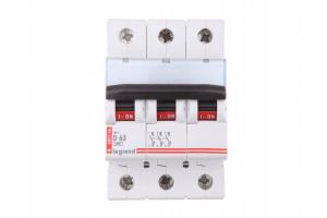 LEGRAND Wyłącznik nadprądowy S 303 3P D 63A 6000A TX3