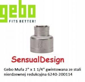 GEBO Mufa gwintowana ze stali nierdzewnej redukcyjna 2 x 1 1/4