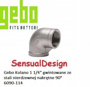 GEBO Kolano gwintowane ze stali nierdzewnej nakrętne 90° 1 1/4