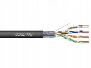 Kabel instalacyjny zewnętrzny żelowany DIGITUS kat .6, F/UTP, AWG 23/1, PE,