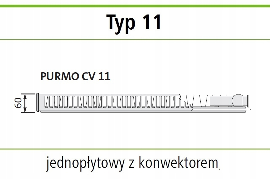 Grzejnik PURMO RAL 7016 V 11 400x1100 dolny PRAWY ANTRACYT Grzejnik PURMO RAL 7016 V 11 400x1100 dolny PRAWY ANTRACYT